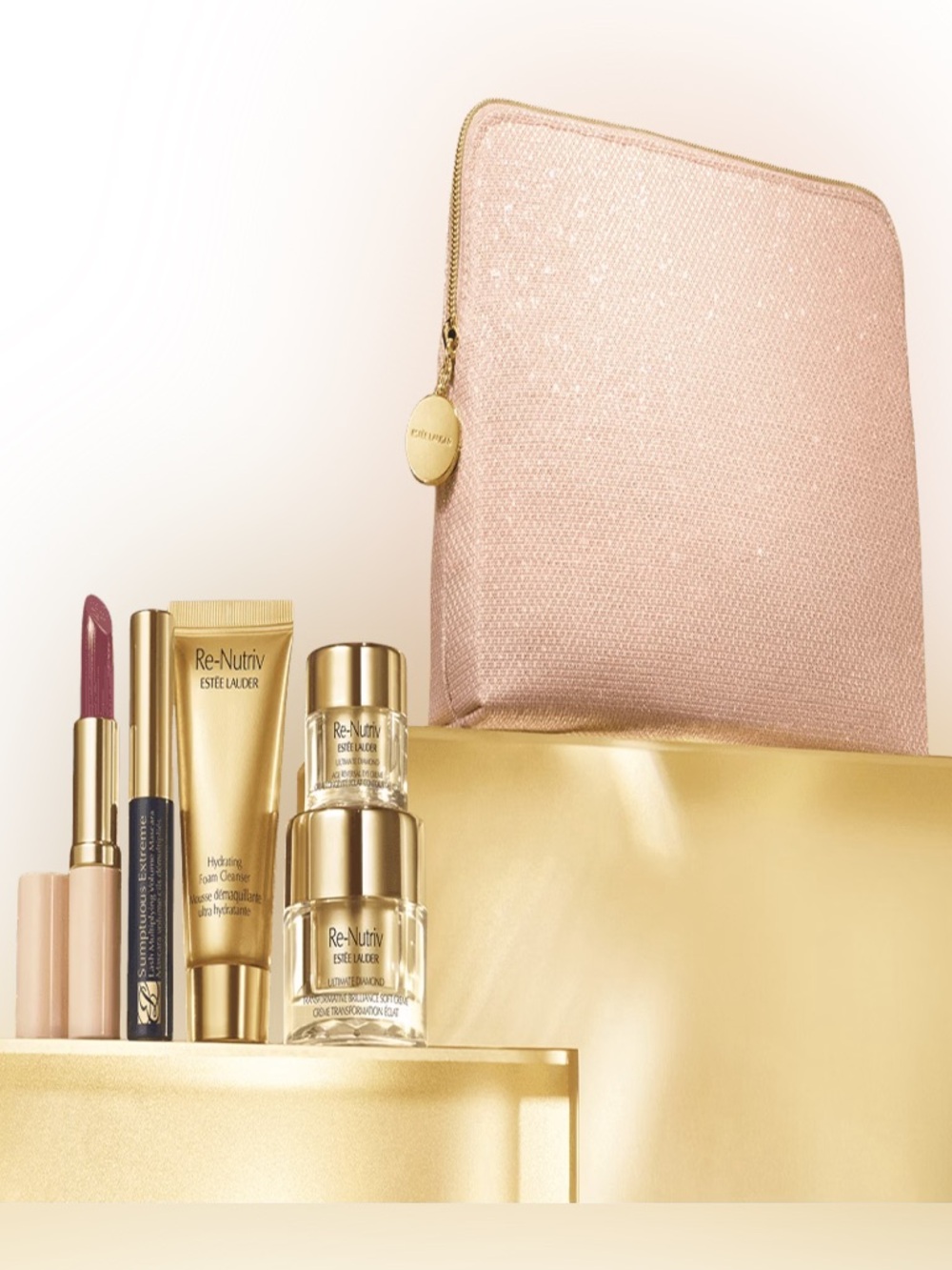 Estee Lauder Re-Nutriv 5-pc Anti-Aging Skincare Makeup Set New in Box GWP
